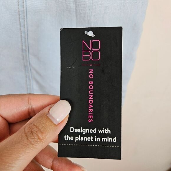 NWT No Boundaries Seamed Denim Mini Skirt. Blue 21 - Picture 11 of 13